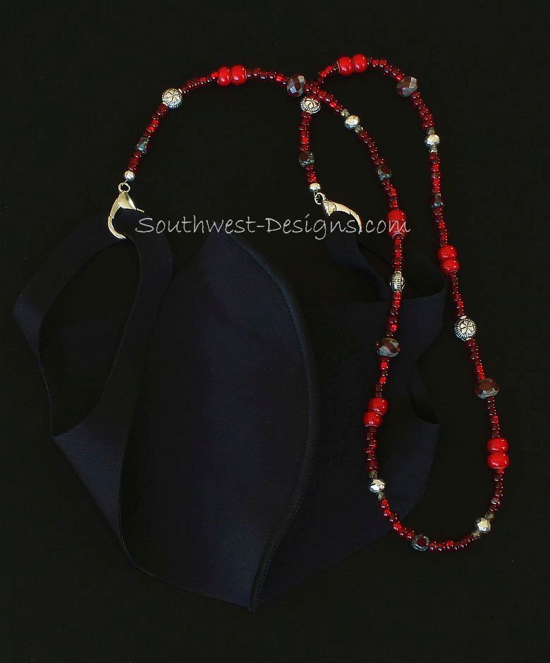 Red faceted crystal w/rhinestone spacers - Allie-Coosh